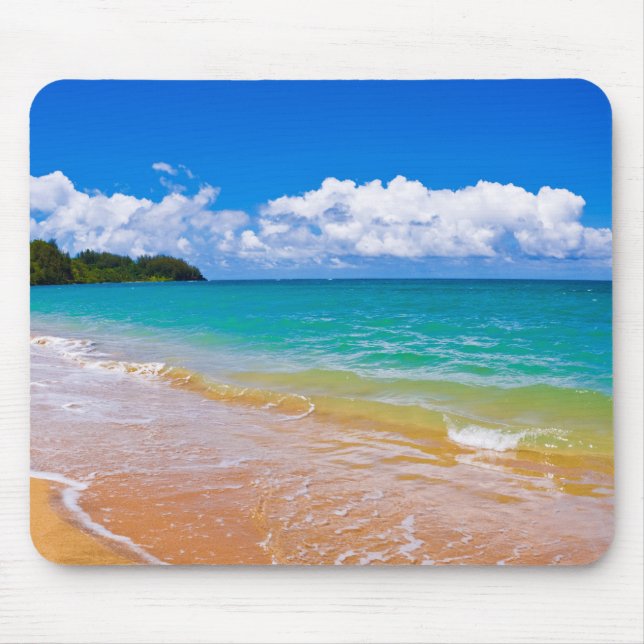 Mousepad Paisagem marinha ao longo da Baía de Hanalei (Frente)