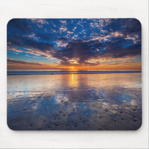 Mousepad Paisagem marinha dramática, pôr do sol, CA