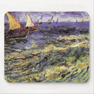 Mousepad Paisagem marinha em Saintes-Maries por Vincent van