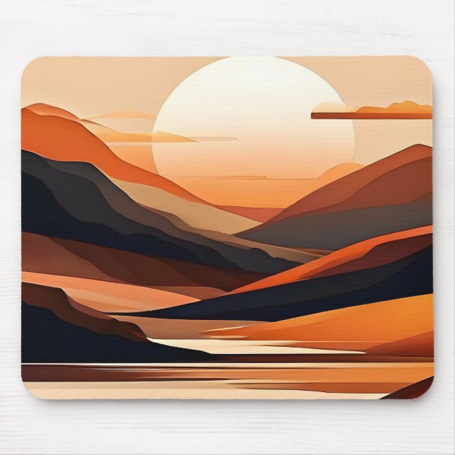 Mousepad Paisagem Minimalista Abstrata (Frente)