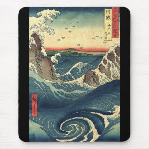 Mousepad paisagem oceânica japeso ukiyo-e onda excelente