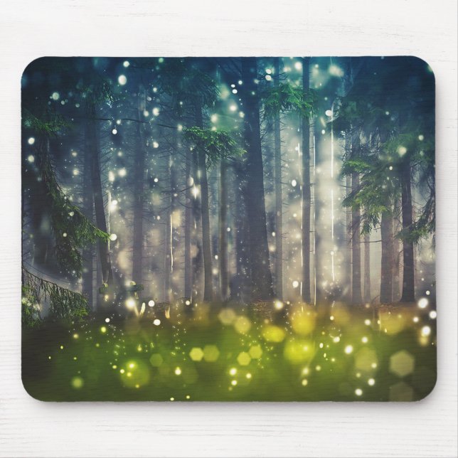 Mousepad Paisagem paisagística natural das árvores de fairy (Frente)