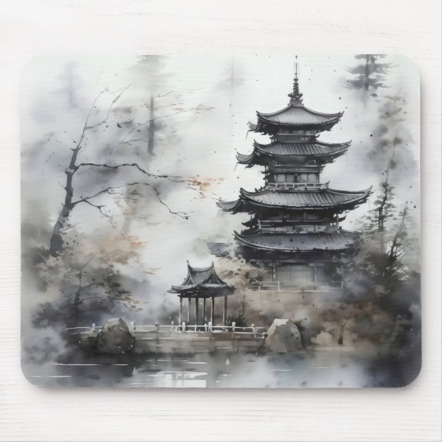 Mousepad Paisagem Tradicional Asiática (Frente)