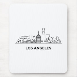 Mousepad Paisagem Urbana de Los Angeles Minimalista Arte de