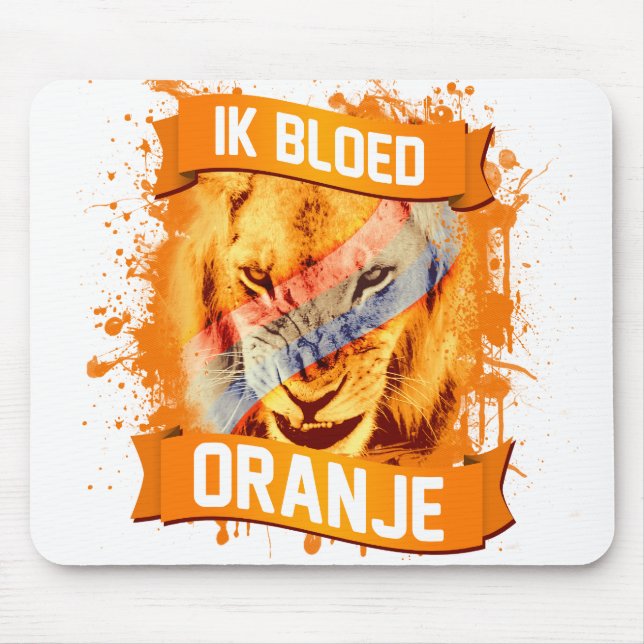 Mousepad Países Baixos "eu sangro a laranja" no Dutch (Frente)