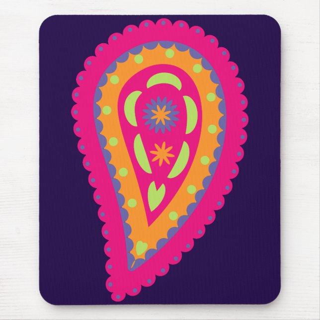 Mousepad Paisley Colorido (Frente)