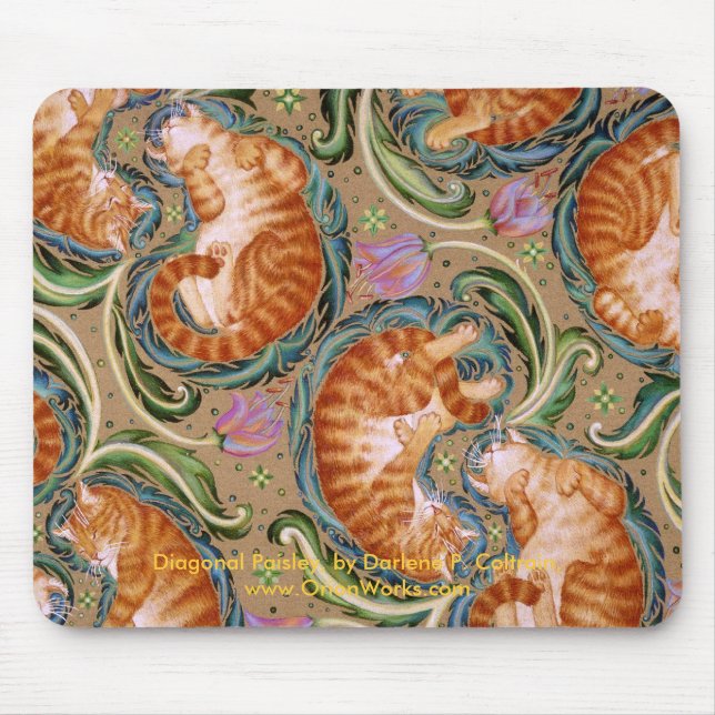 Mousepad Paisley diagonal, Paisley diagonal, por Darlene… (Frente)