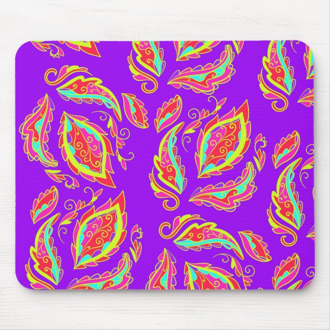 Mousepad Paisley Neon (Frente)