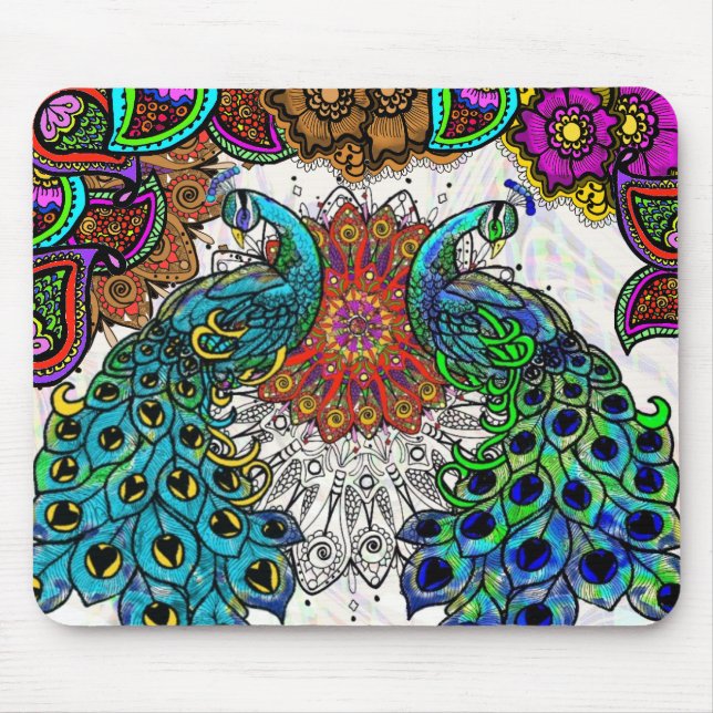 Mousepad Paisley Peacocks (Frente)