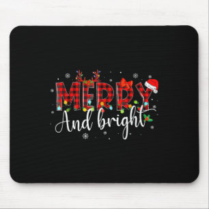 Mousepad Paja Da Família De Luzes De Natal Brilhante E feli