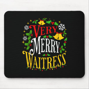 Mousepad Paja do servidor de Natal de Garçonete Verry Feliz