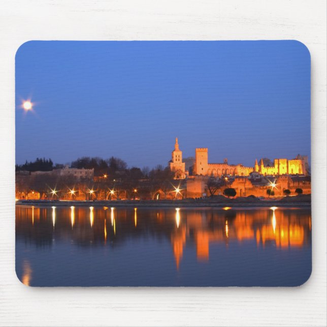 Mousepad Palácio do Papa em Avinhão e o rio Ródano ao (Frente)