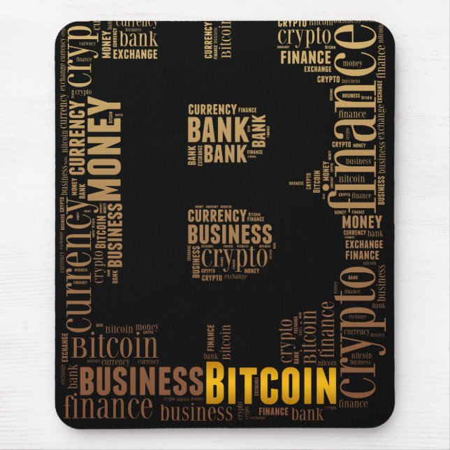 Mousepad Palavra gráfica do logotipo Bitmoney (Frente)