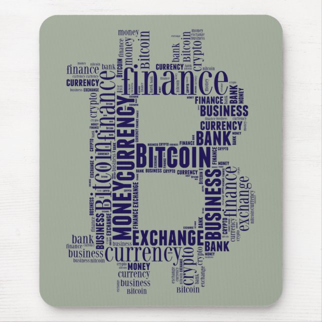 Mousepad Palavra gráfica do logotipo Bitmoney (Frente)