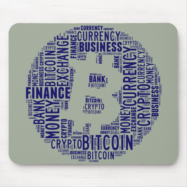 Mousepad Palavra gráfica do logotipo Bitmoney (Frente)