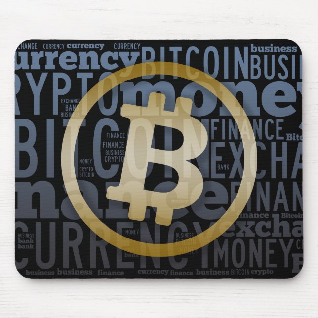 Mousepad Palavra gráfica do logotipo Bitmoney (Frente)