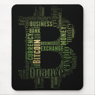 Mousepad Palavra gráfica do logotipo Bitmoney