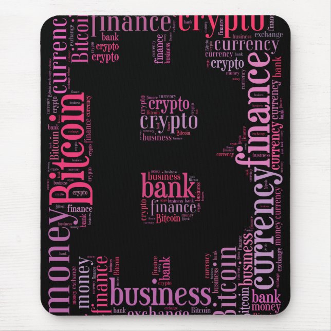 Mousepad Palavra gráfica do logotipo Bitmoney (Frente)