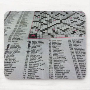 Mousepad Palavras cruzadas do jornal de manhã