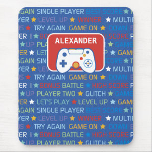 Mousepad Palavras de Jogos de Vídeo
