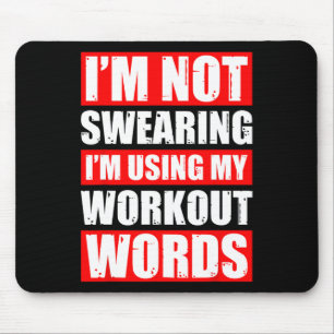 Mousepad Palavras De Trabalho Pesam Esporte Gym Funny Bodyb