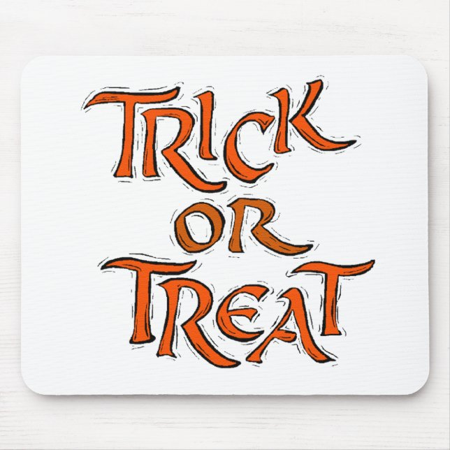 Mousepad Palavras de Truque ou Tratamento de Halloween (Frente)
