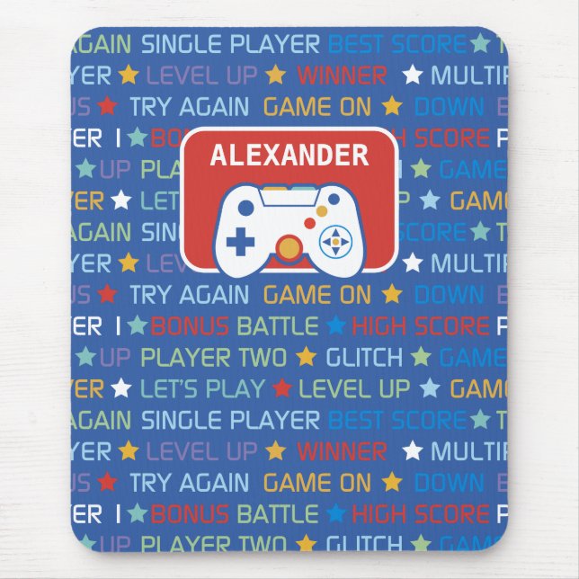 Mousepad Palavras de videogame (Frente)