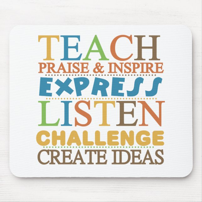 Mousepad Palavras do professor a viver Byy (Frente)