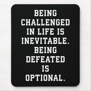 Mousepad Palavras Inspiracionais - Desafio vs Derrota
