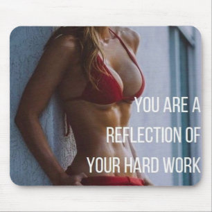 Mousepad Palavras inspiradoras Malhações das mulheres - Tra