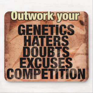 Mousepad Palavras Inspirativas de Workout - Saída - Motivaç