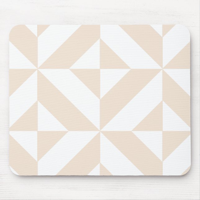 Mousepad Pale Beige Geométrico Deco Cube Padrão (Frente)