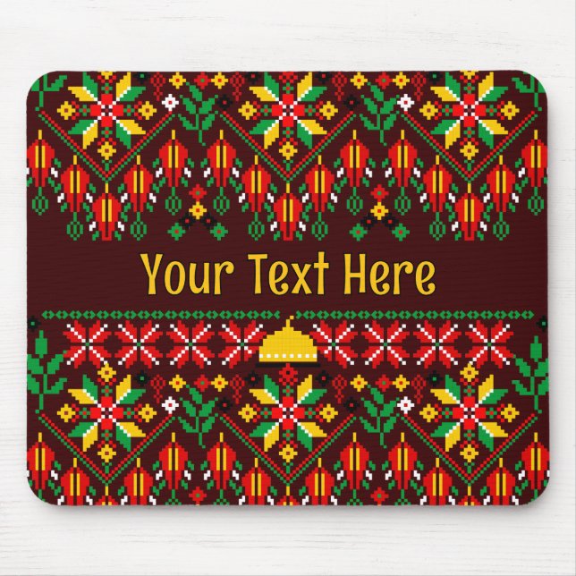 Mousepad Palestina Tatreez Embroderia Tradicional (Frente)