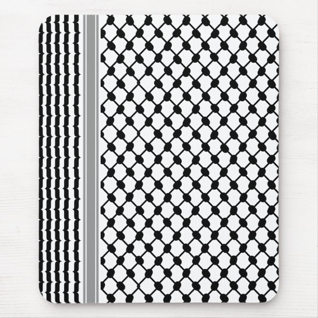 Mousepad Palestino Hatta Keffiyeh Kufiya Folk (2 Padrão) (Frente)