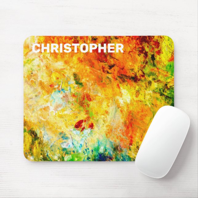Mousepad Paleta de artistas colorida (Com mouse)