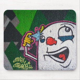 Mousepad Palhaço engraçado com cara branca