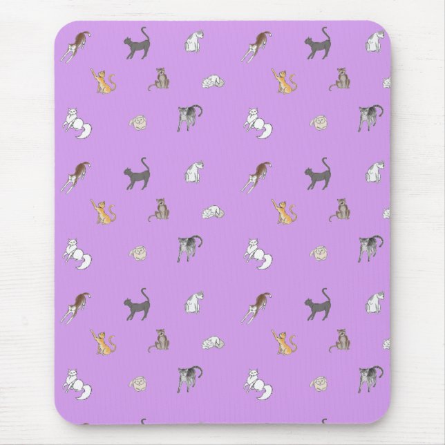 Mousepad palheta de gatos em lilac placemat notebook (Frente)