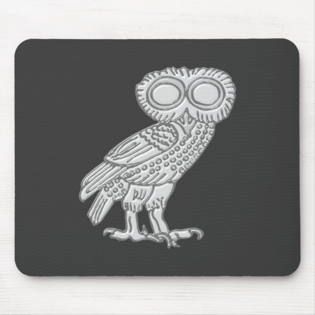 Mousepad Pallas Athena Ateniense coruja owl (Frente)
