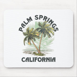 Mousepad Palm Springs Califórnia Palmeiras Praia Vintage Pa