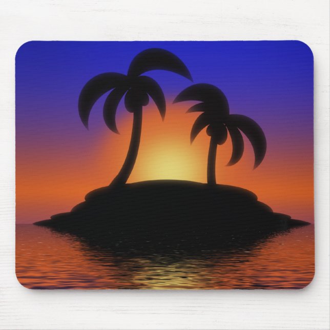 Mousepad Palm Tree Sunrise Pousepad (Frente)