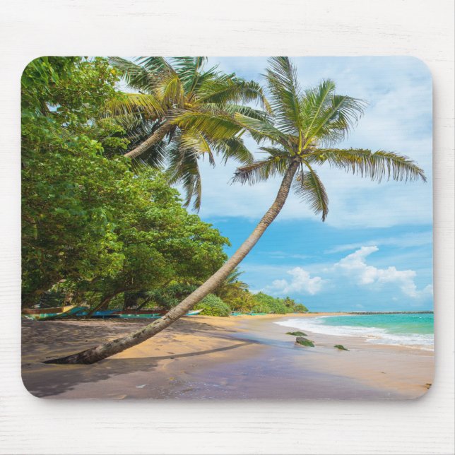 Mousepad Palma de coco, praia | Sri Lanka de Mirissa (Frente)