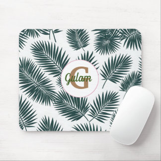 Mousepad Palma deixa o padrão nome personalizado e inicial