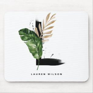 Mousepad Palma Tropical Leaf Leaf L Monograma Personalizado