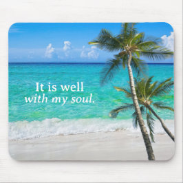 Mousepad Palmas De Praia Está Bem Com A Minha Alma Inspirad