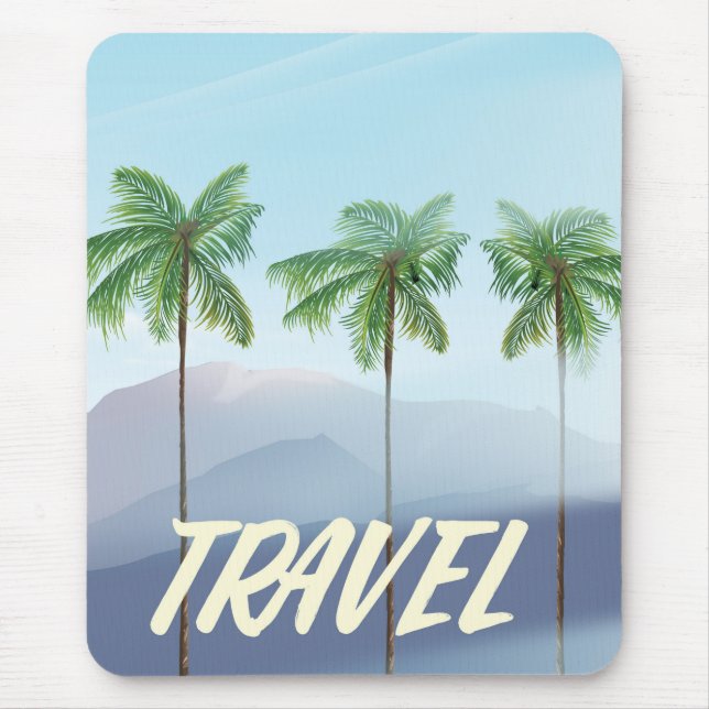 Mousepad Palmas de viagem (Frente)