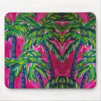 Mousepad Palmas tropicais cor-de-rosa quente