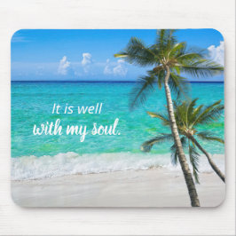 Mousepad Palmeiras da Praia É Bom Para a Minha Alma Inspira
