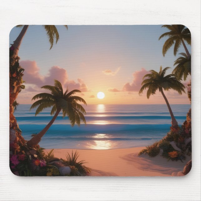 Mousepad Palmeiras de praia (Frente)