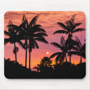 Mousepad Palmeiras em silhueta, Havaí