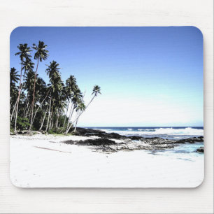 Mousepad Palmeiras exóticas e praia paraísa